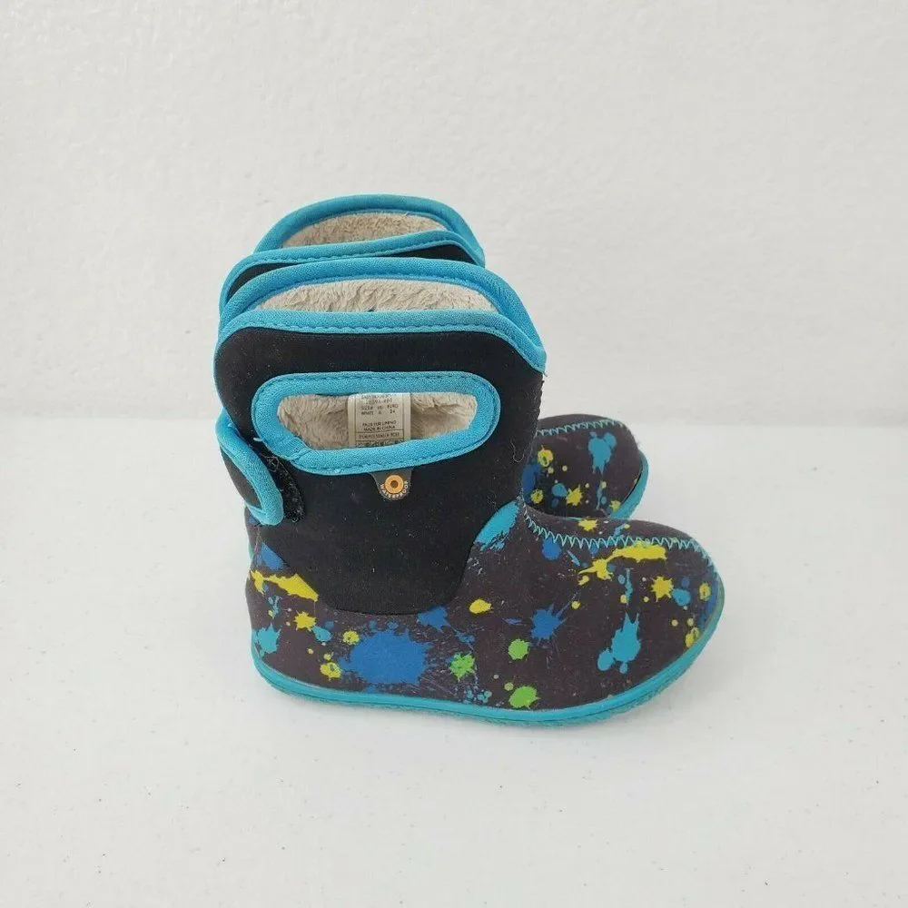 BOGS Unisex Kids Paint Handle It Snow Boots Sz 8